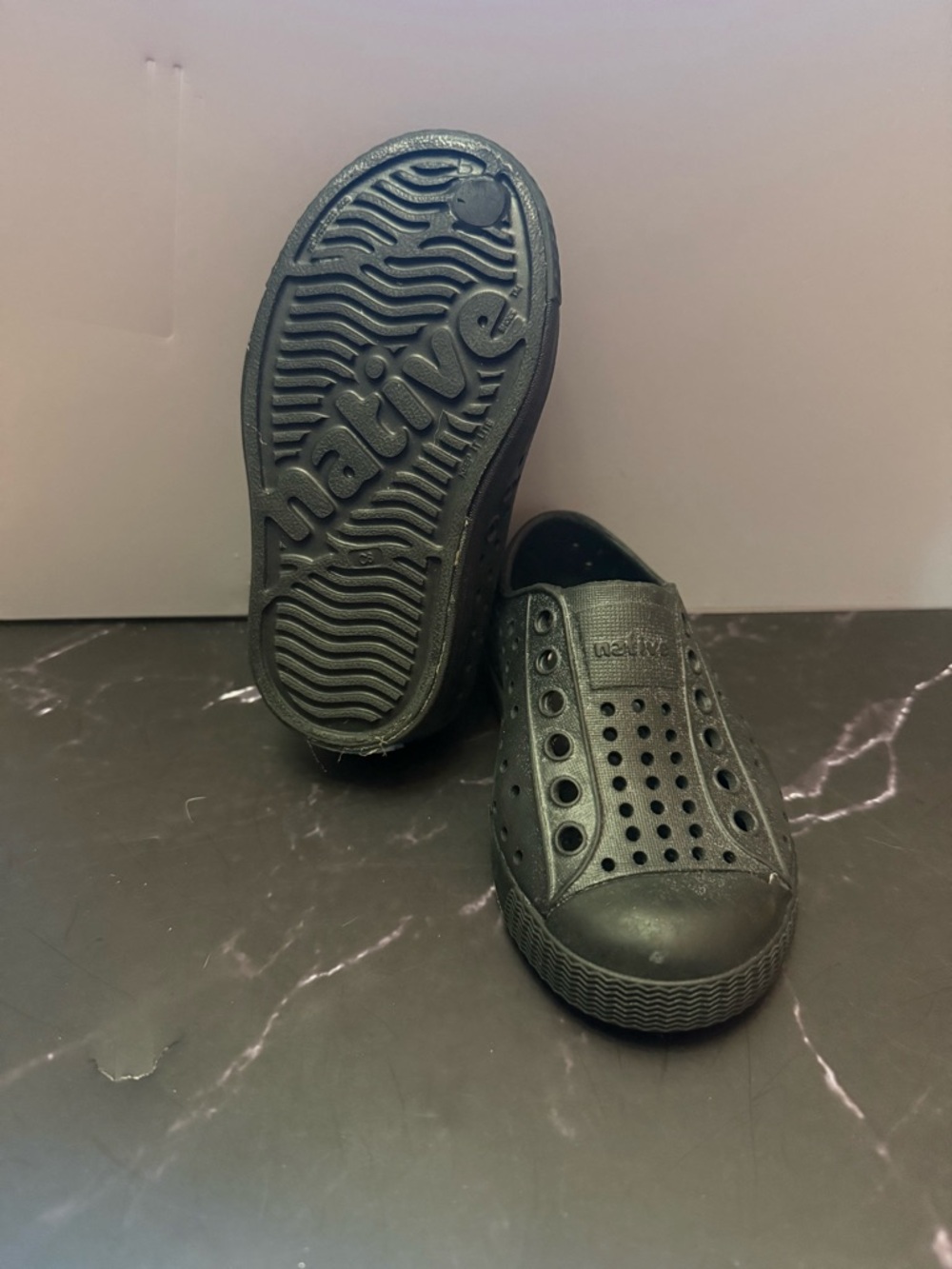 Native Kids Slip-On Water Shoes in Black